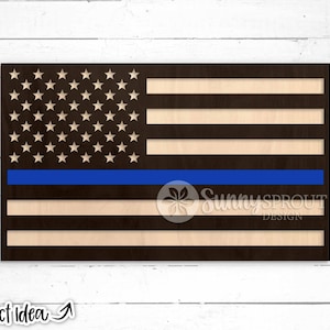 Police pompier militaire drapeau SVG, téléchargement numérique, fichier laser Glowforge, fichier de coupe Cricut, drapeau américain, fichier étoiles et rayures