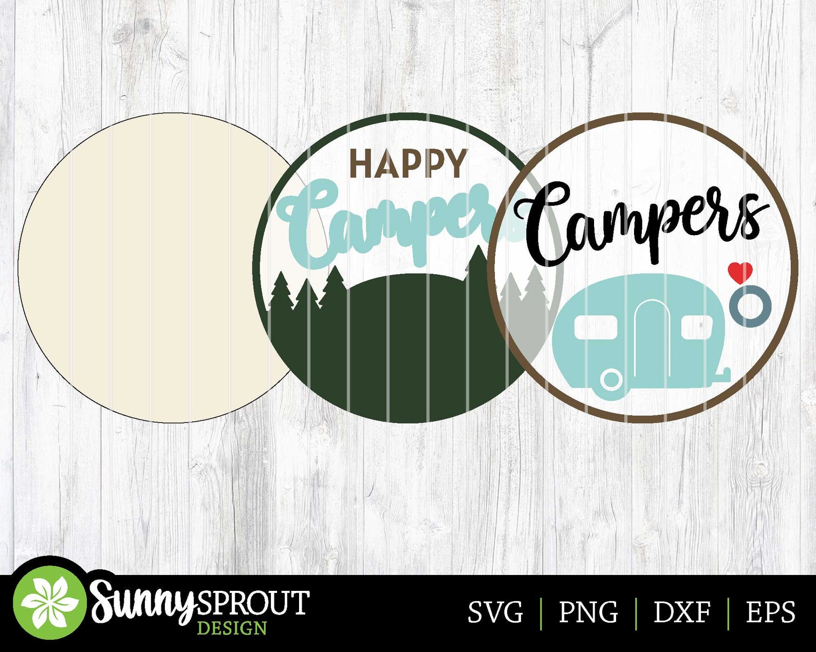 Happy Campers Retro Digital Download Glowforge Laser File - Etsy