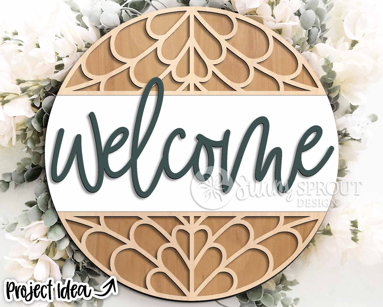Welcome Boho Pattern Sign, Digital Download, SVG Laser Cut File, Cricut ...