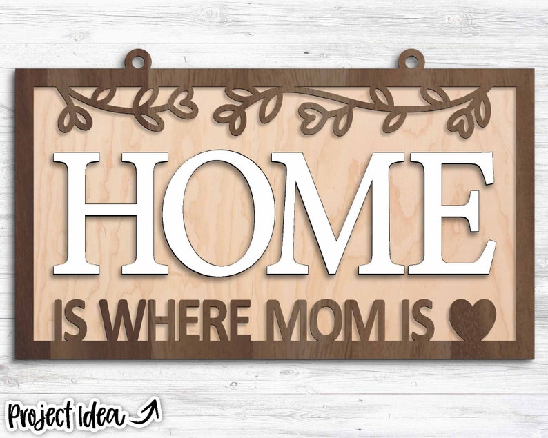 Home is Where Mom is Sign Digital Download Door Hanger Svg Etsy