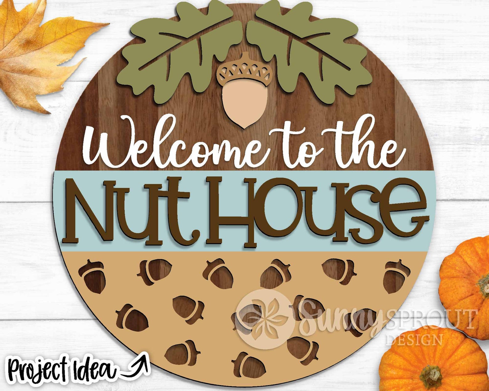 to Nut House Digital Download Round Door Hanger Svg Etsy