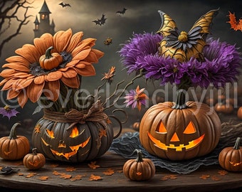 Halloween Season Journal Pages Digital Download Kit 1