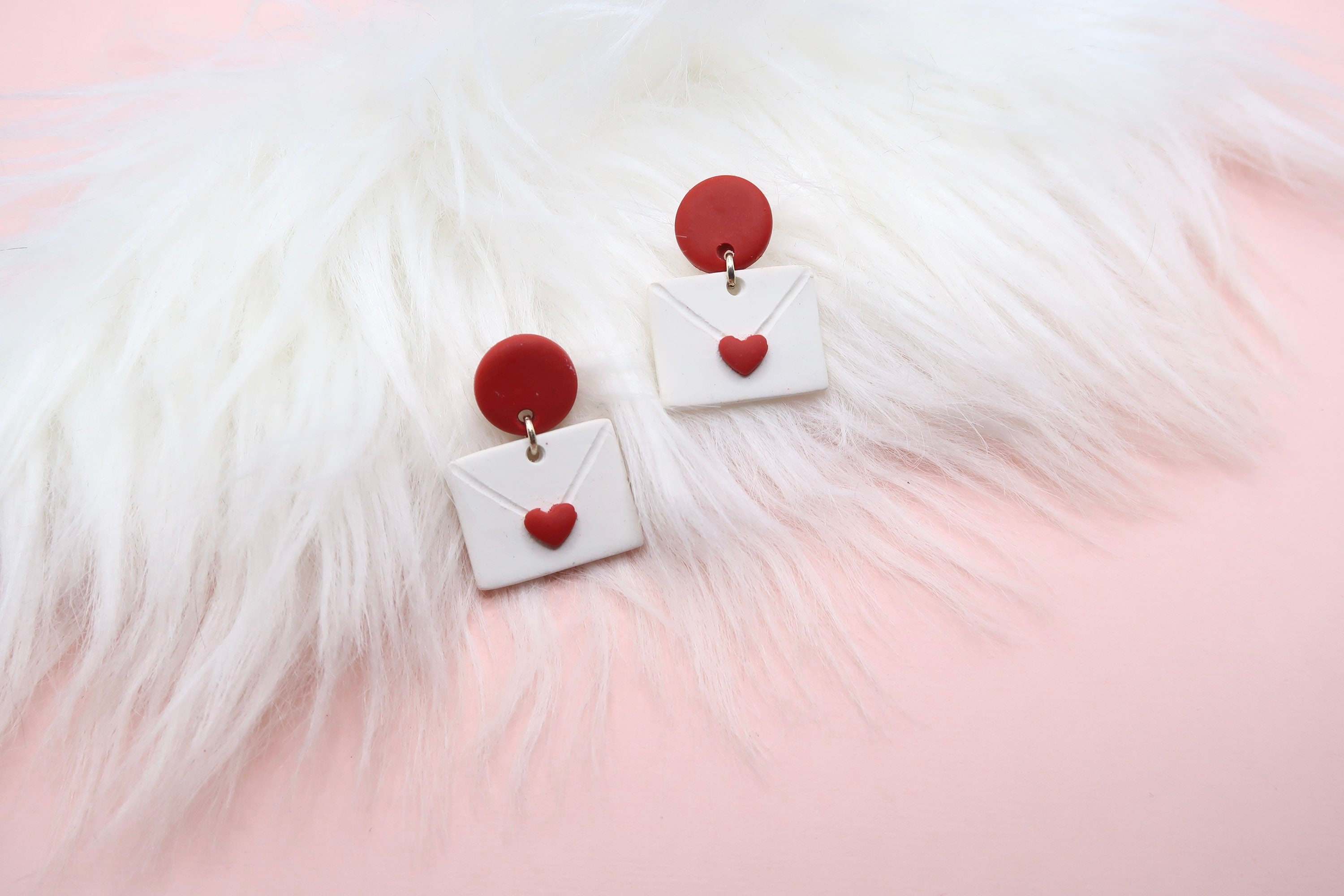 Love Letter Clay Valentine's Earrings – Kawaii Craft Shop