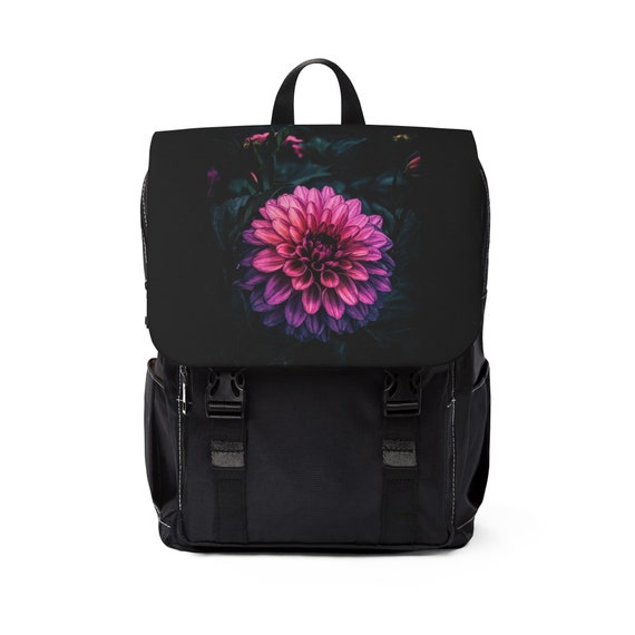 Dahlia Unisex Casual Shoulder Backpack - Etsy display picture 2