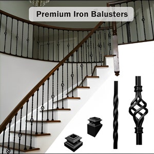 Premium Iron Balusters - Iron Spindles - Iron Stair Parts - Parts for Stairs - Stair Railing - Stair Parts