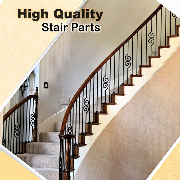 Premium Stair Parts - Iron Spindles - Iron Stair Parts - Parts for stairs - Stair Railing.