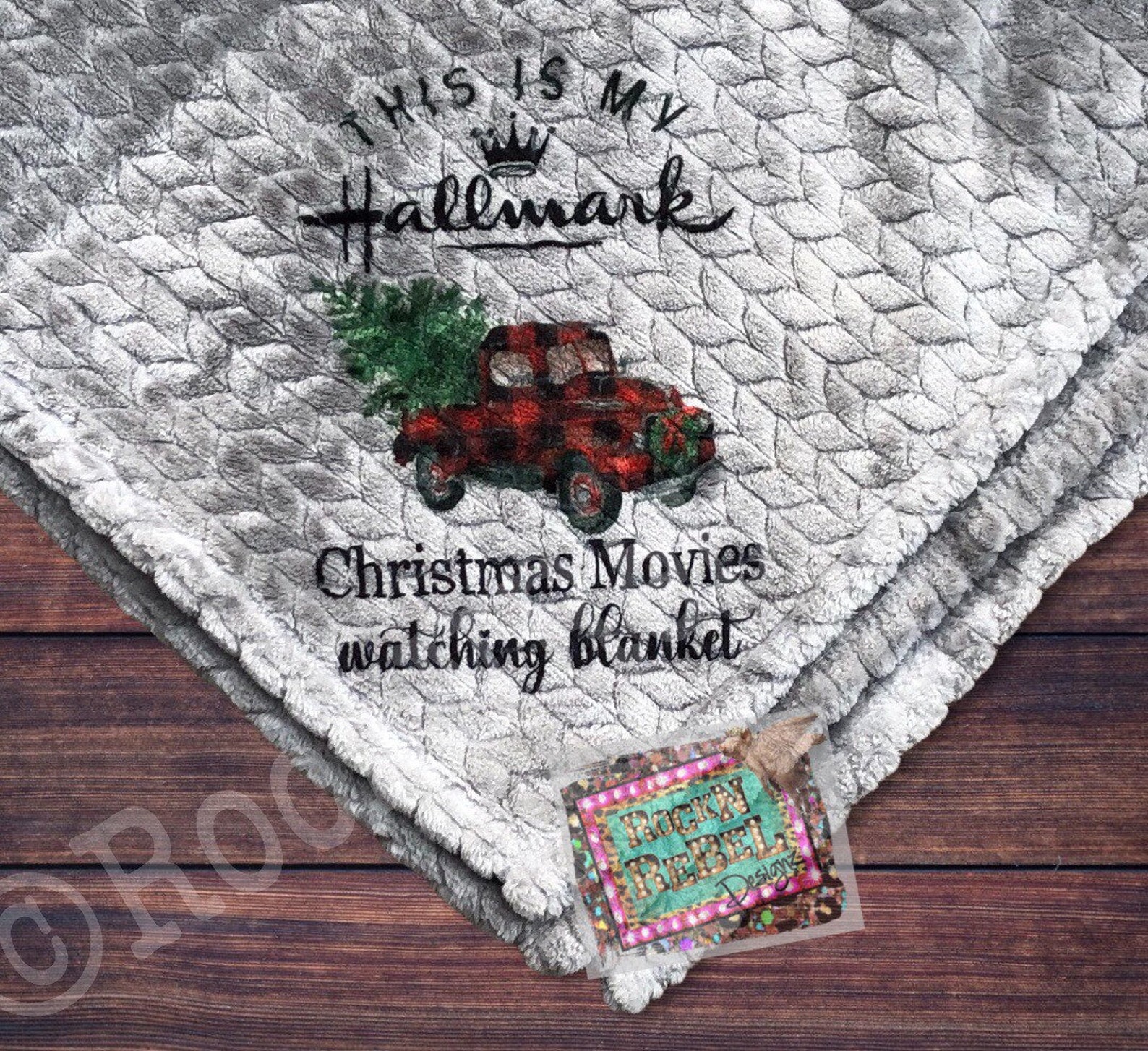 This is my Hallmark Christmas Movie watching throw blanket Etsy