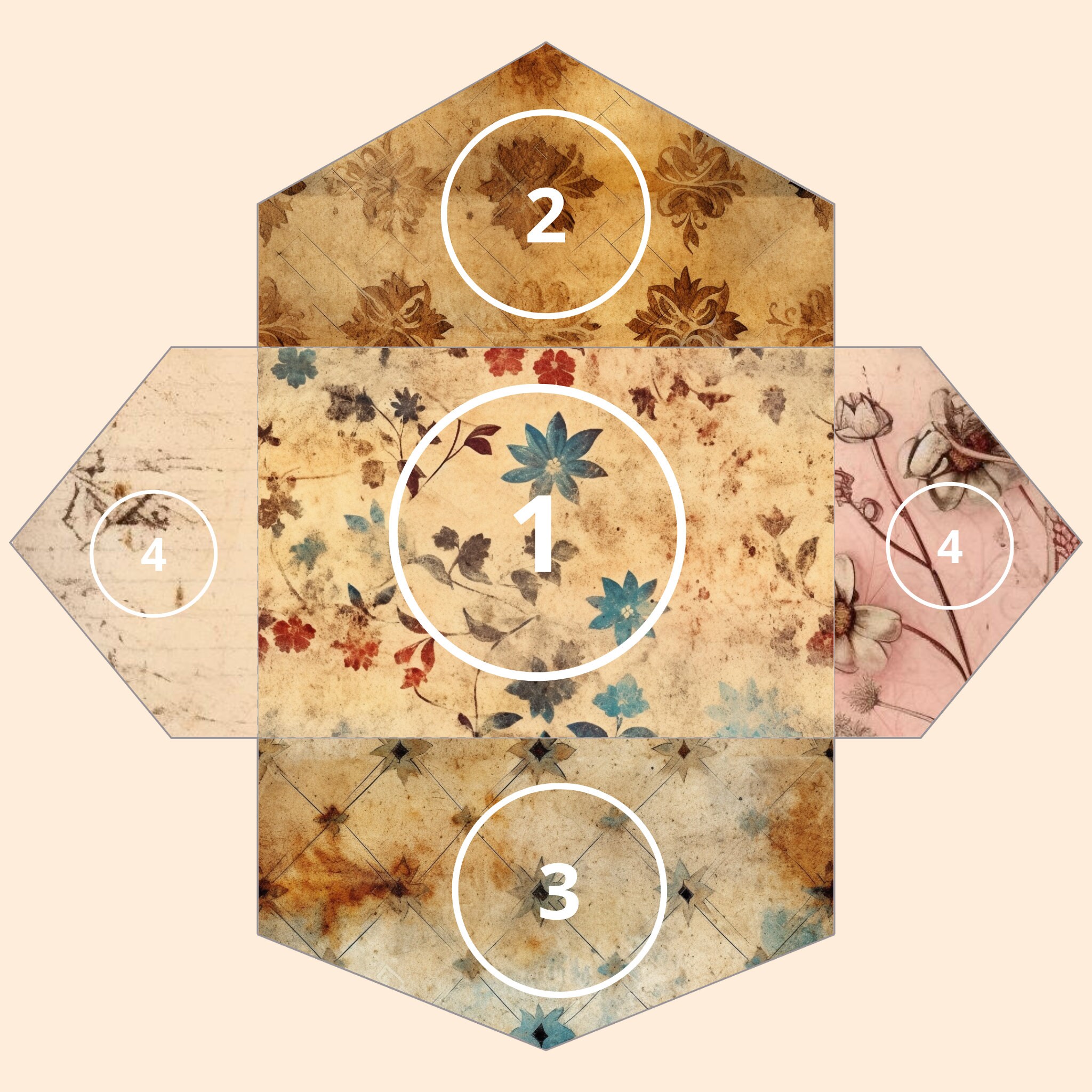 Envelope Canva Frame Template, Drag & Drop Printable Junk Journal ...