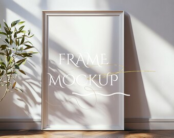 2x3 frame Canva PSD mockup template, poster wall art photo painting artwork print realistic aesthetic modern
