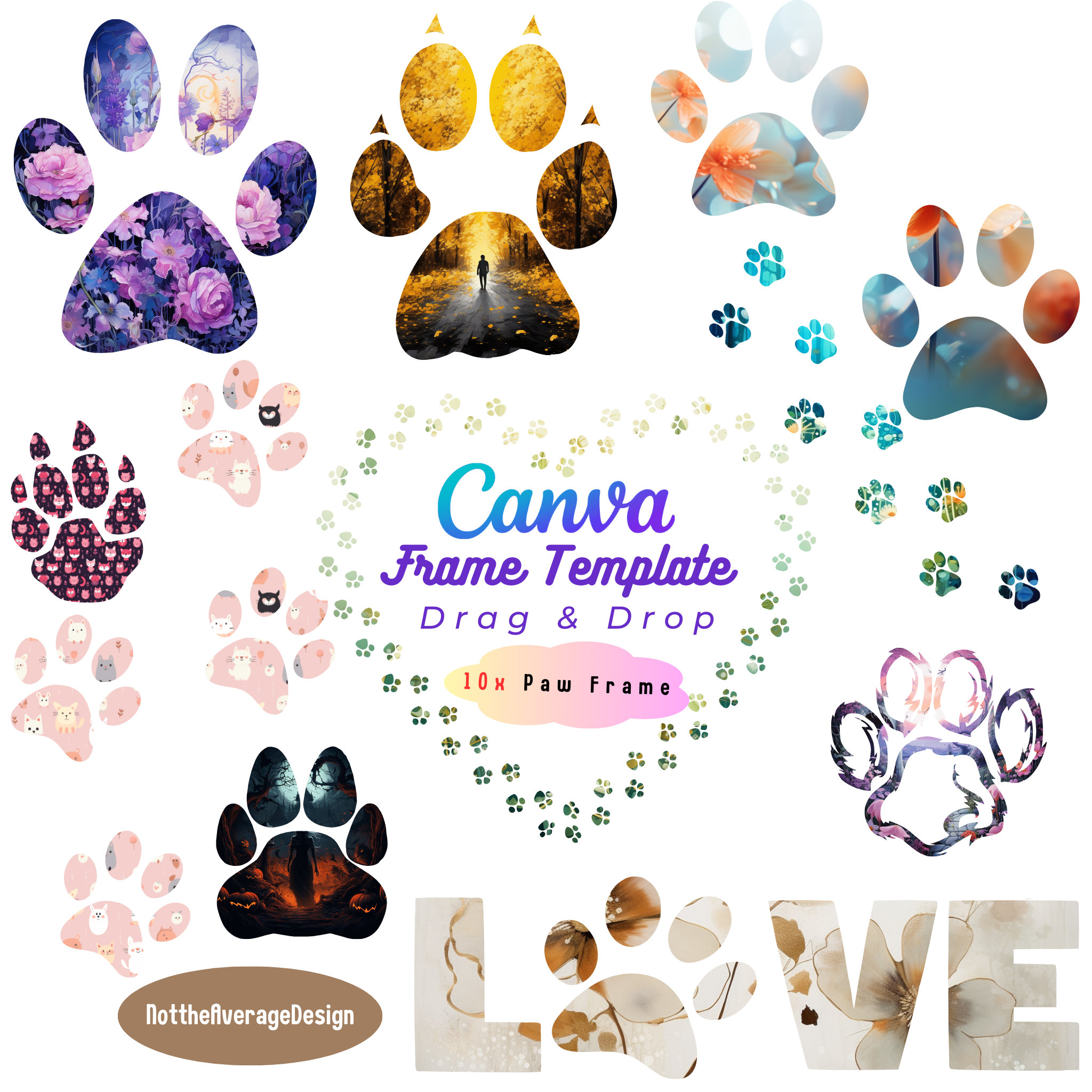 Dog Paw Frame Canva
