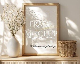 2x3 frame Canva PSD mockup template, poster wall art photo painting artwork print realistic aesthetic modern