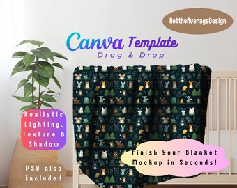 Couverture pour bébé, maquette, objet intelligent, canevas, png, psd, lot, modèle prêt à l'emploi