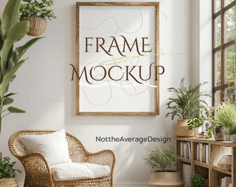 5x7 frame Canva PSD mockup template, buy5get50%off bundle sale poster wall art photo painting artwork print realistic aesthetic modern
