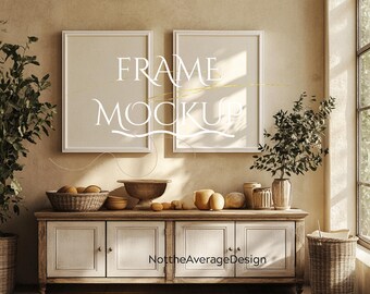 2xframe set 5:7 frame PSD Canva PNG mockup template, mockup template poster wall art photo painting artwork print realistic aesthetic modern