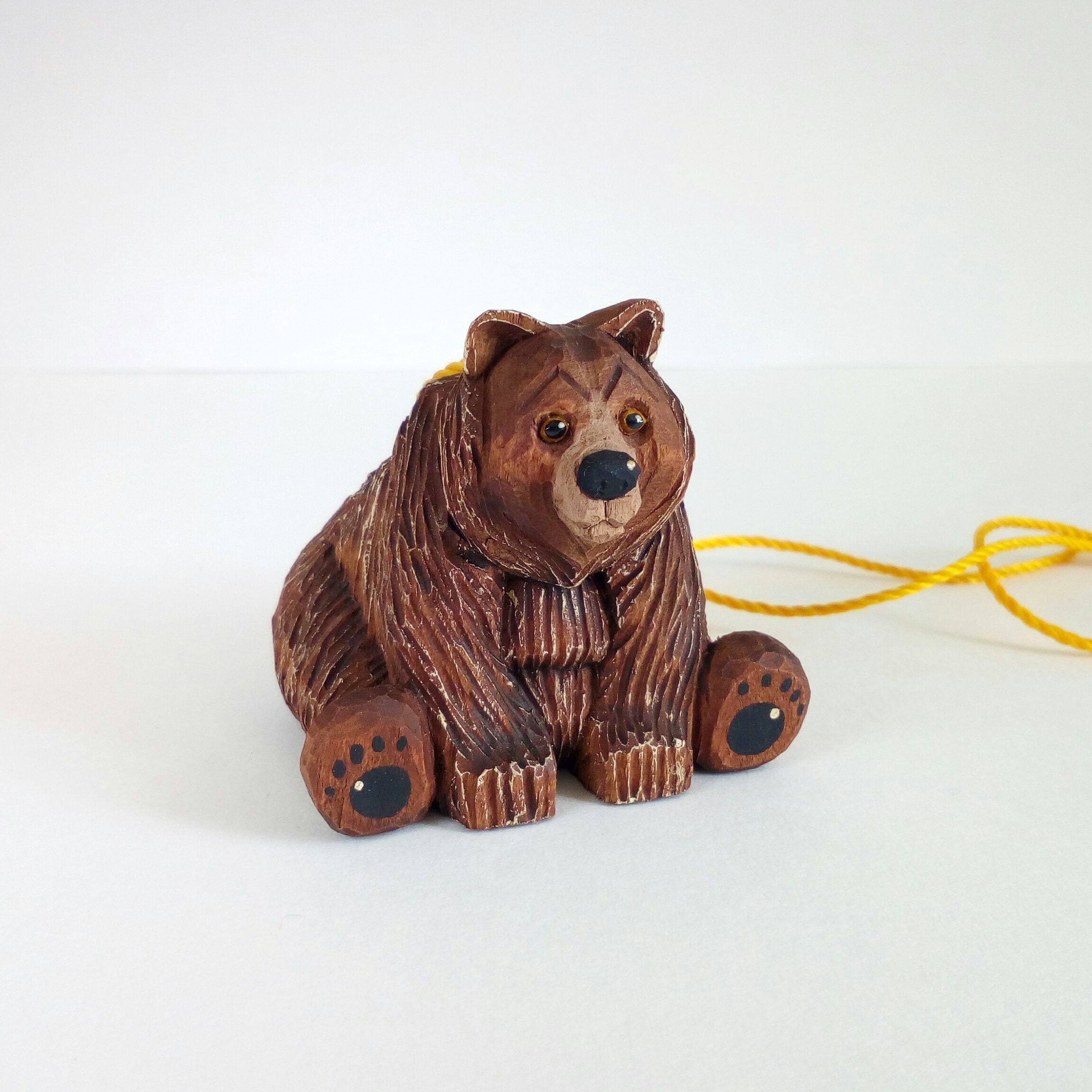 Wooden Bear Christmas Toy Bear Figurine Wood Art Etsy