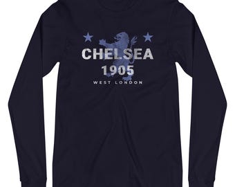 Vintage Chelsea Long Sleeve Tee: Chelsea Soccer Fan Apparel