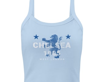 Camiseta de tirantes vintage del Chelsea para mujer: ropa de calle para aficionados del Chelsea