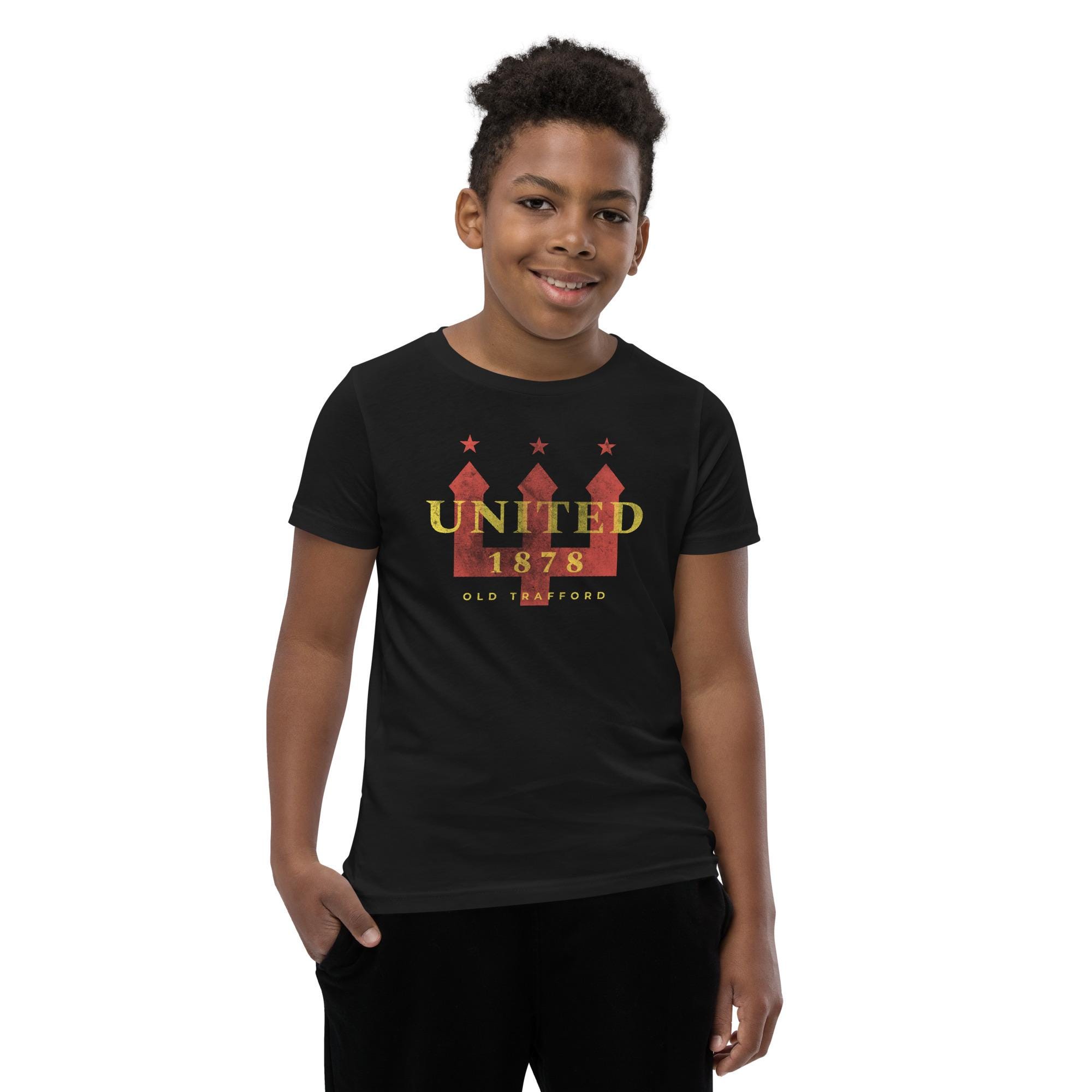 ユース ヴィンテージ マンチェスター Tシャツ：ユナイテッド サッカー 