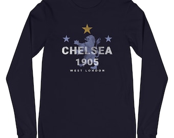 Vintage Chelsea Long Sleeve Tee: Chelsea Soccer Fan Apparel