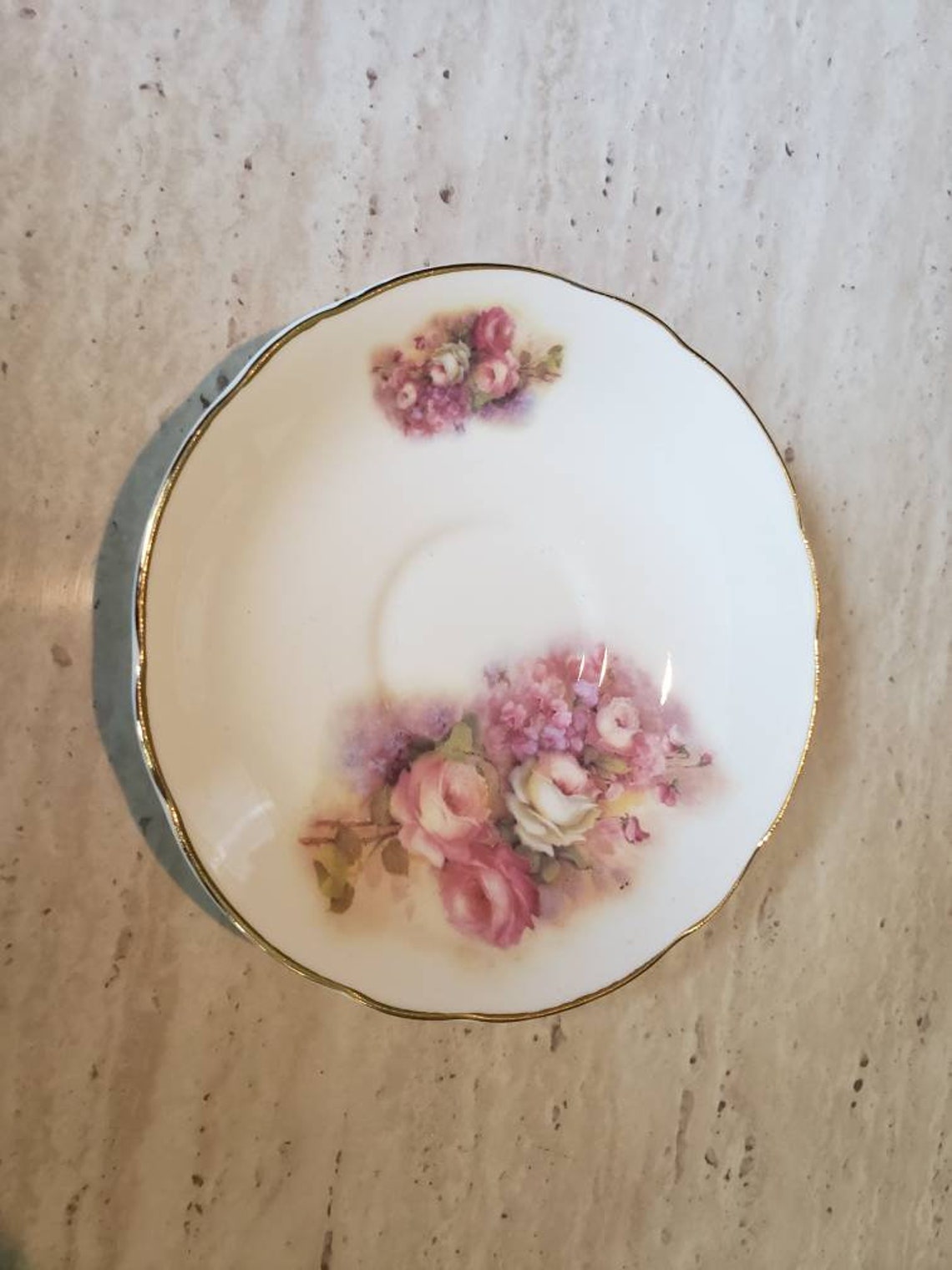 Argyle Bone China floral tea cup and saucer made in England Etsy