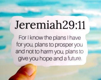 5 Stickers Pack | Christian Stickers | Jeremiah 29:11  For I know the plans I have for you | Faith Stickers | Positive Stickers