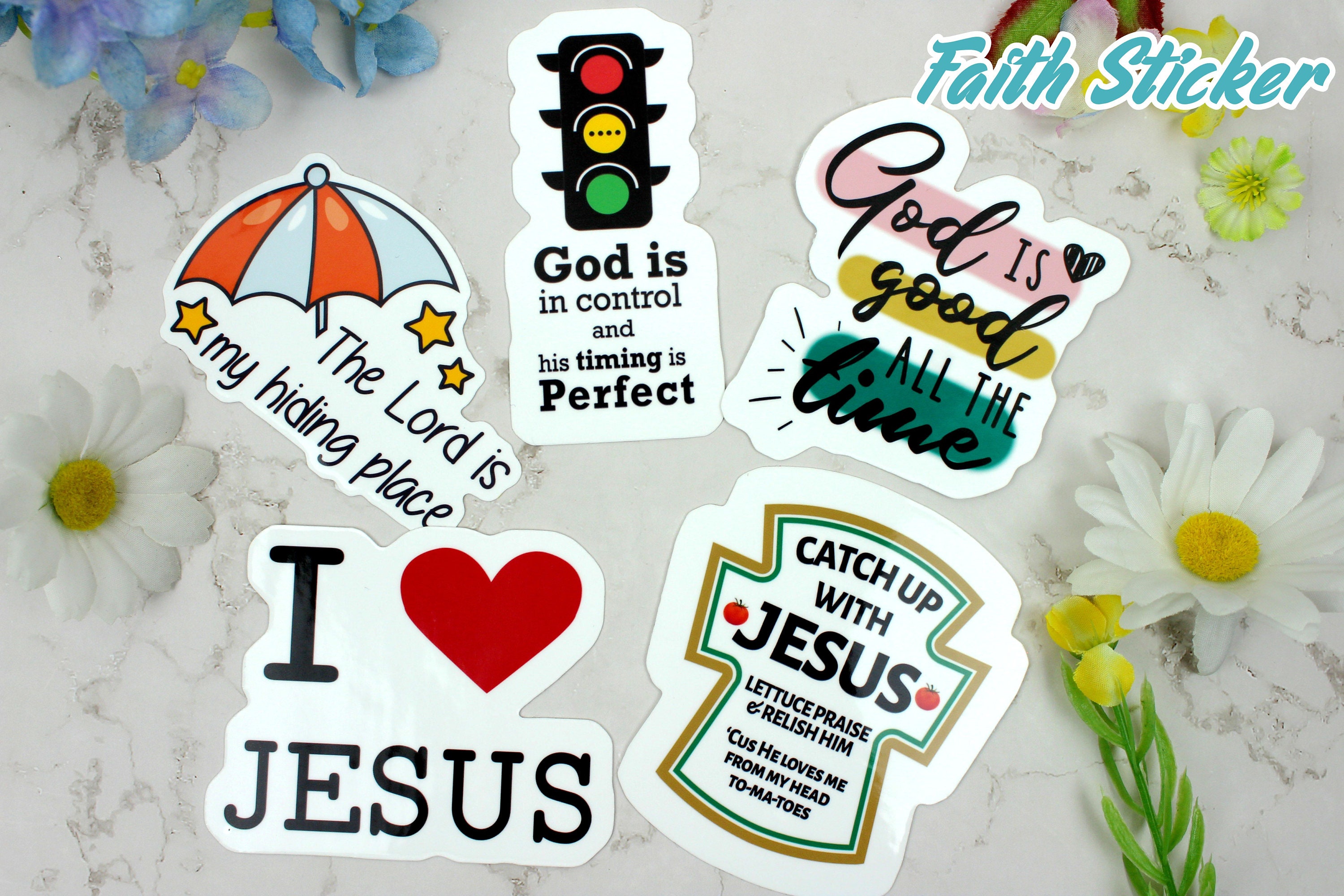 Christian Stickers Pack Bible Verses Stickers Etsy