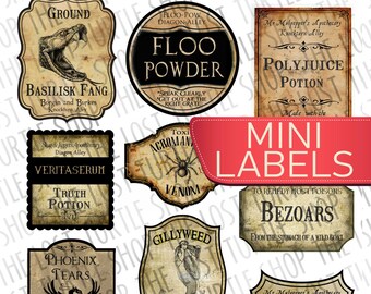 Realistic Handmade Labels Potion Bottle Labels Wizard Party | Etsy