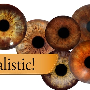 Printable Eyes Realistic Irises, Brown Eyes, Brown Irises, Hazel, Doll ...