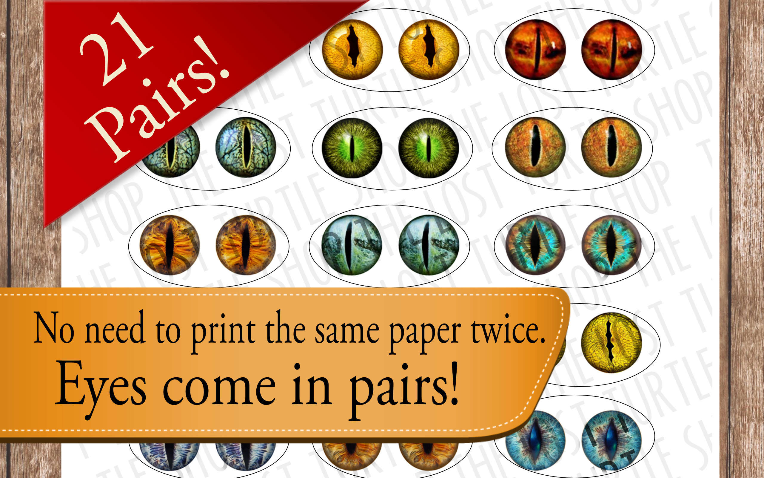 Printable Eyes Realistic Irises Slit Pupils Animal Monster | Etsy