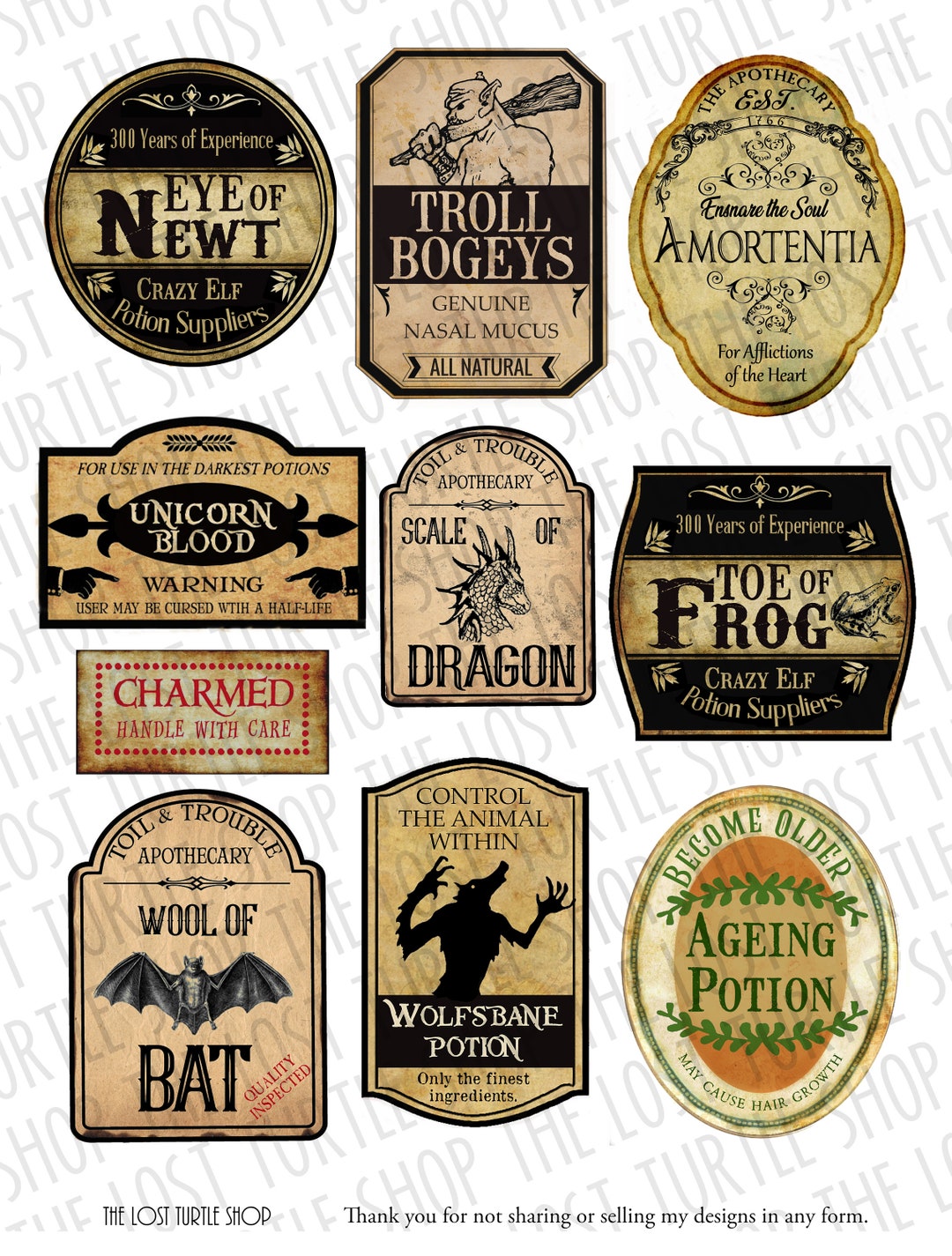 realistic-handmade-labels-wizard-potion-bottle-labels-wizard-party-decoration-apothecary-jar-potion-tags-potions-class-amortentia-etsy