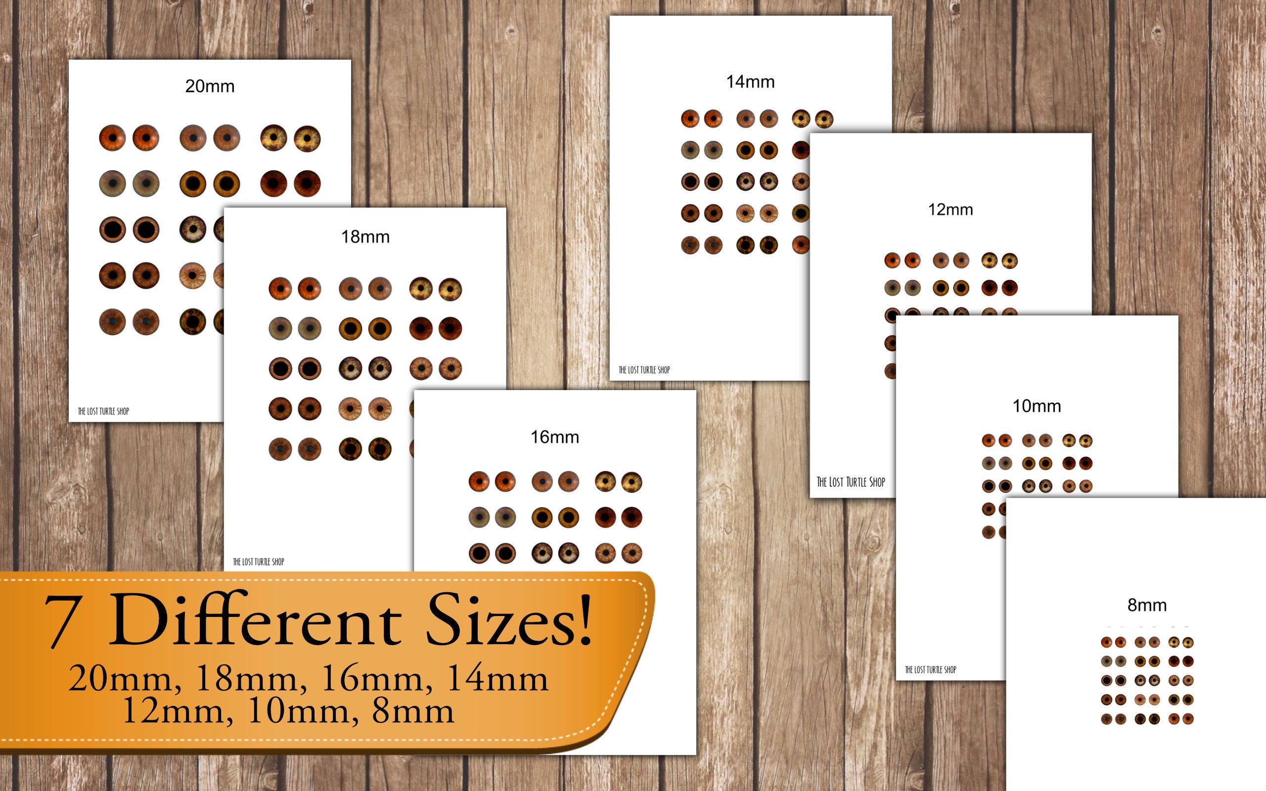 Printable Eyes Realistic Irises Brown Eyes Brown Irises - Etsy