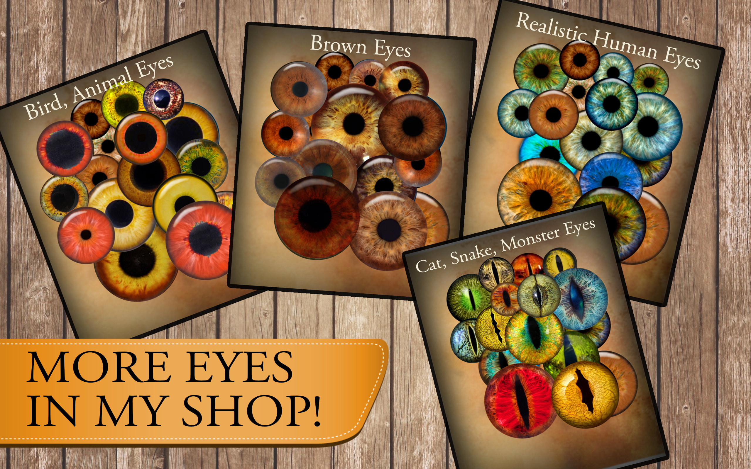 Printable Eyes Realistic Irises Slit Pupils Animal Monster | Etsy