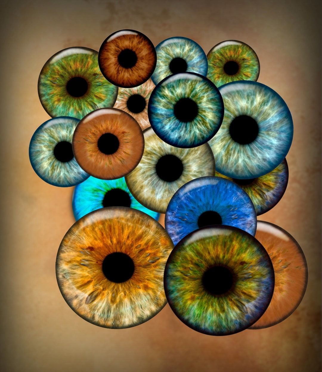 Doll Eyes, Realistic Irises Download for Mini Bottle Caps Pendants ...