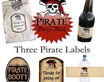 Pirate Party Printables, Pirate Party Favors, Pirate Birthday Party Decorations, Pirate Party Grab Bags, Pirate Theme, Favors Bag