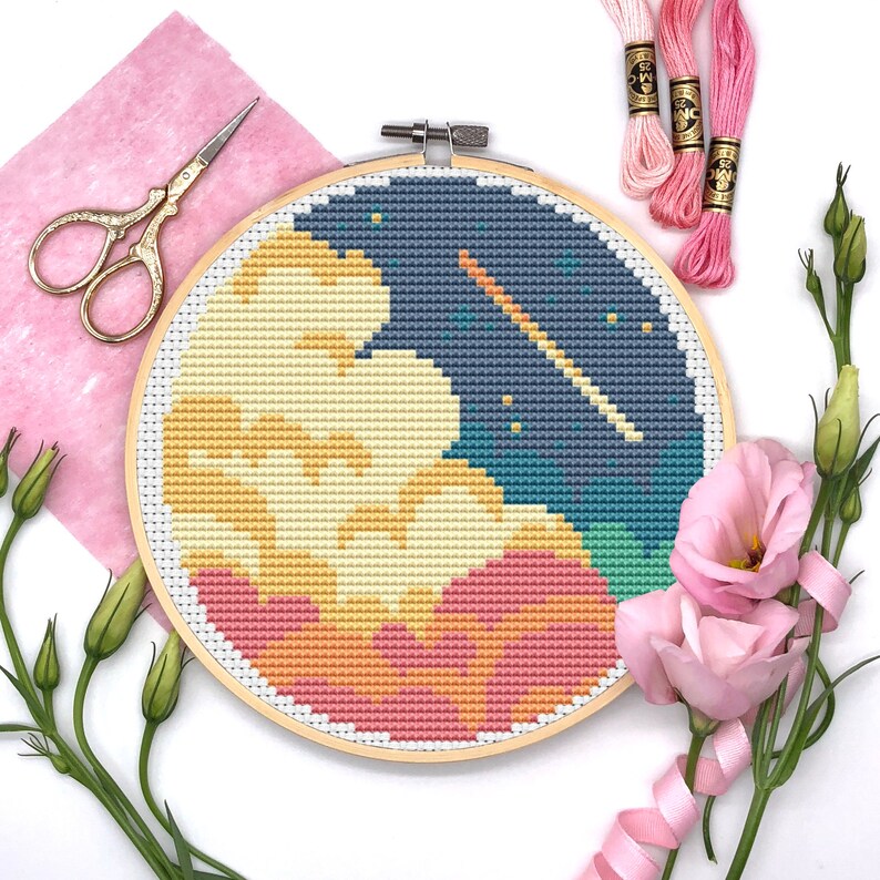 Shooting Star Cross Stitch Pattern Nature Cross Stitch Dream - Etsy