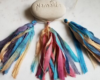 Hand-Dyed Sari Silk Tassel: Artisan Mala Tassel (5.5-6" Long)
