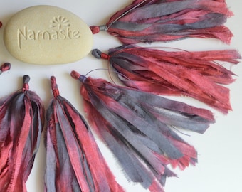 Silk Tassel, Hand-Dyed Silk Tassels, Tassels for Malas, Artisan Tassel, Mala Tassel