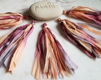 Hand-Dyed Sari Silk Tassel: Artisan Mala Tassel