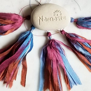 Silk Tassel, Sari Silk Tassel, Hand-Dyed Silk Tassel, Tassels for Malas, Artisan Silk Tassel, Mala Tassel
