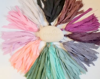 Hand-Dyed Sari Silk Tassel: Artisan Mala Tassel (5.5-6" Long)