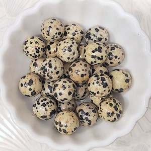 Dalmatian Jasper Guru Beads for Malas, Guru Beads, Metaphysical Guru