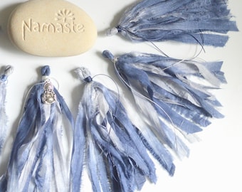 Hand-Dyed Sari Silk Tassel: Artisan Mala Tassel (5.5-6" Long)