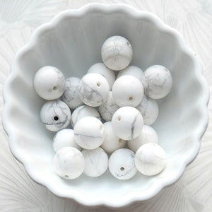 Howlite Guru Beads for Malas, Guru Beads, Metaphysical Guru Beads, Metaphysical Crystals, 2-holed