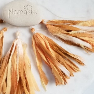 Silk Tassel, Sari Silk Tassel, Hand-Dyed Silk Tassels, Tassels for Malas, Artisan Tassel, Mala Tassel