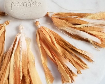 Hand-Dyed Sari Silk Tassel: Artisan Mala Tassel (5.5-6" Long)