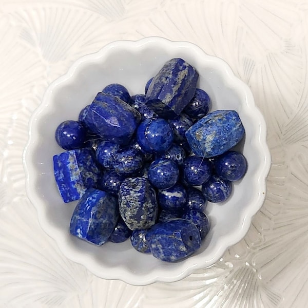 Lapis Lazuli Guru Beads for Malas, Lapis Lazuli Beads, Metaphysical Guru Beads, Guru Bead, Metaphysical Beads, Mala Supplies