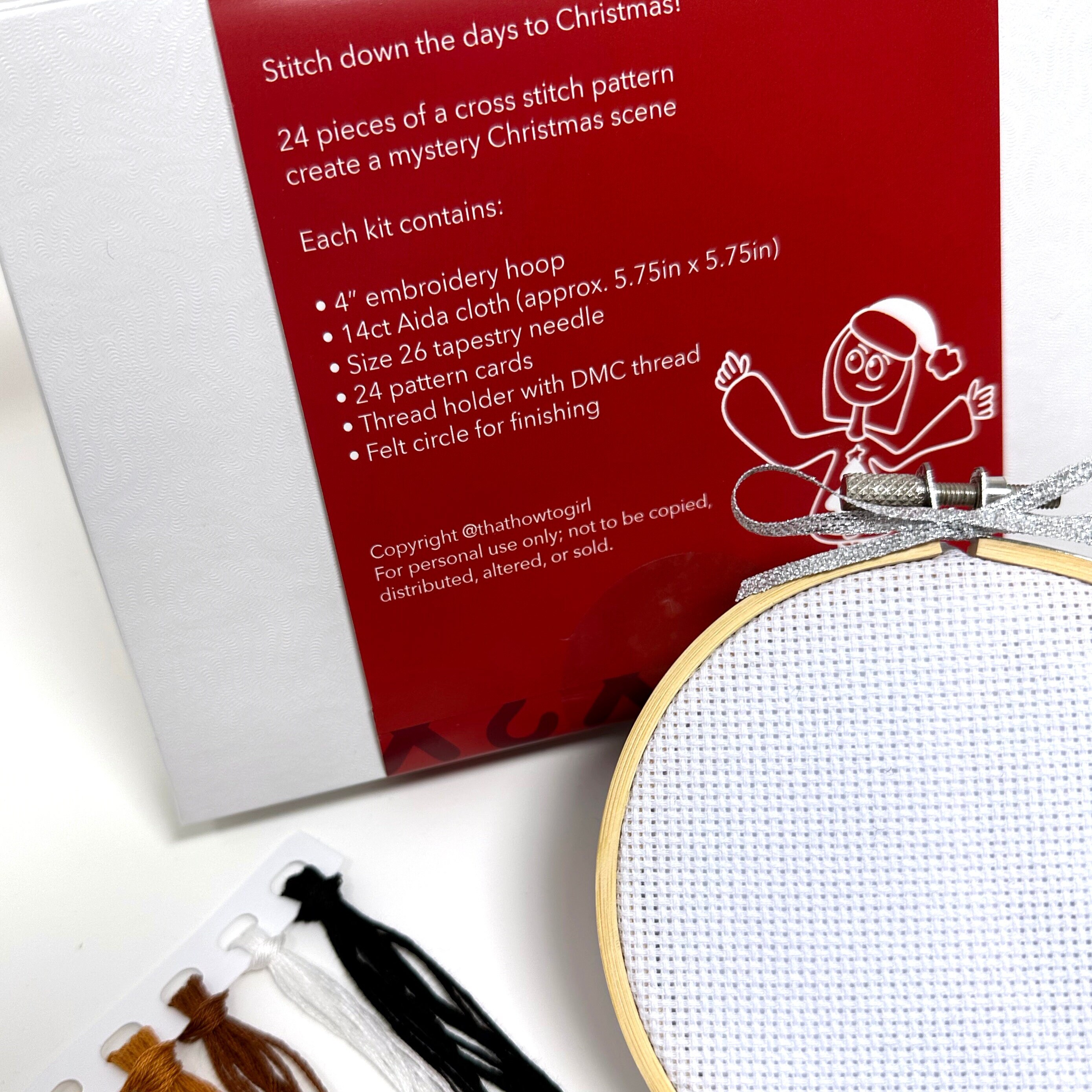 PDF ONLY NEW for 2023 Cross Stitch Advent Calendar Santa's Helper Design 