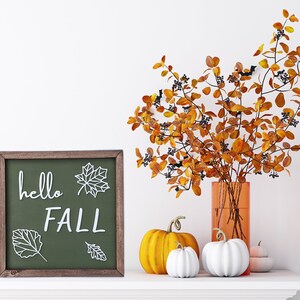 Hello Fall Wood Sign, Fall Farmhouse Sign, 3D Fall Sign, Signs for Fall, Fall Wooden Signs, Fall Quotes Sign, Autumn Decor Sign, Leaves Sign