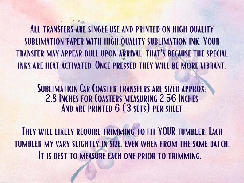 Sublimation Print - READY to PRESS -custom- Submit Your Own Design ...