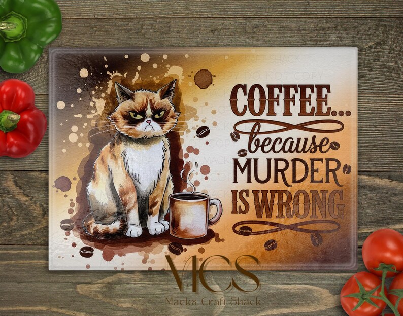 GQWJKSZ Grumpy Bear, Coffee Co. Coffee Because Murder is Wrong, targa